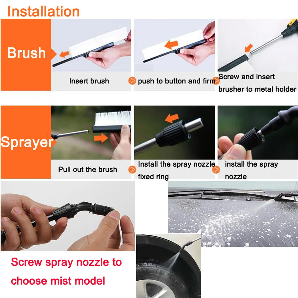 8L Hand Pressure Washer Sprayer Bottle for Car Wash Cleaning Pump Spray Bottle Garden Watering Plant Outdoor Camping Bath