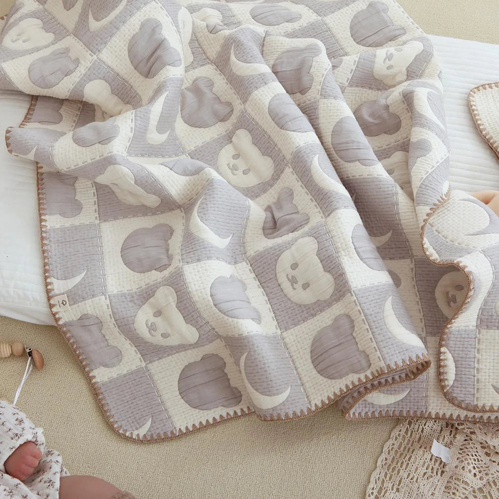 Personalized Baby Blanket Autumn and Winter Baby Blanket Multi-function Kids Cotton Blanket Infant Bedding Accessories