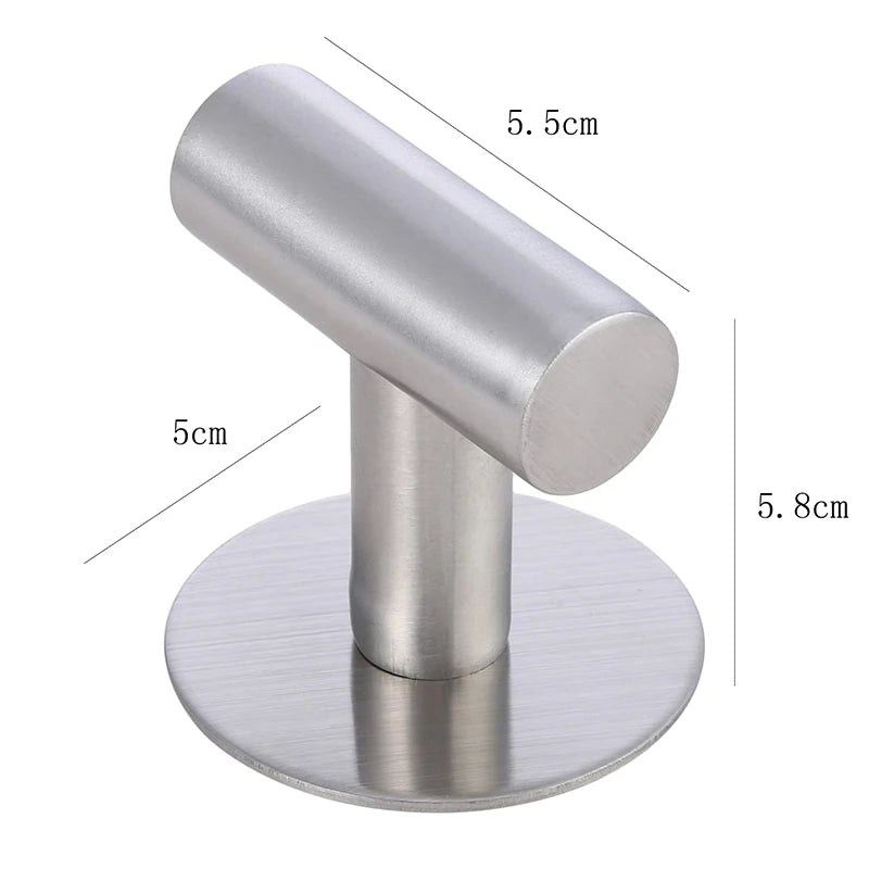 Aluminum Alloy Black Robe Hook Wall Hook Towel Hook For Bathroom Coat Self Adhesive Rustproof Hook Hanger For Kitchen Hardware