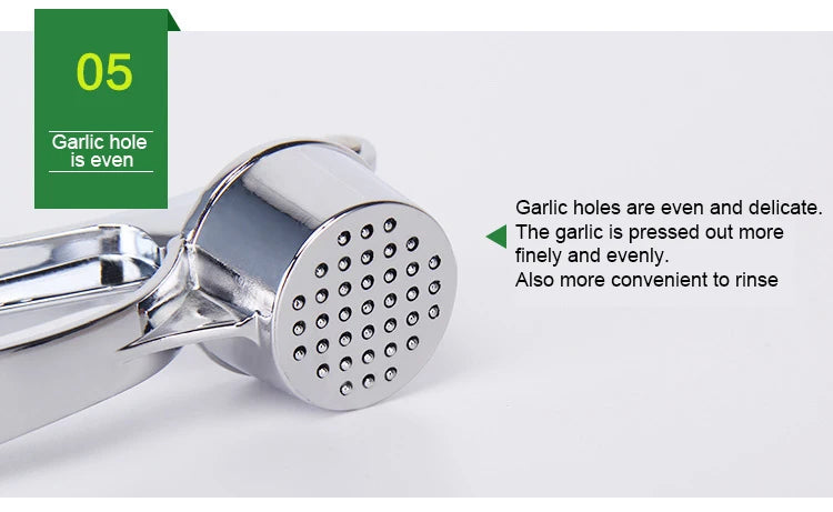 Garlic Press Mincer Stainless Steel Multifunction Crusher Kitchen Cooking Ginger Squeezer Masher Handheld Ginger Mincer Tools