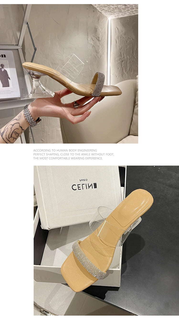 2024 Summer Boutique Women's Sandals High Heel Women's Slippers Fashion Sandals Shopping Party Banquet Wedding Shoes