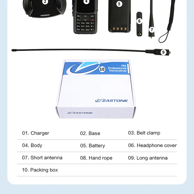 ZASTONE UV008 DMR Walkie Talkie Digita Two Way Radio Dual band 10W Dual time slot Walkie-talkie GPS