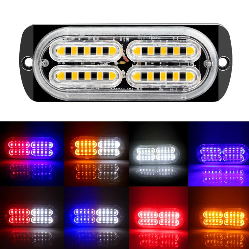 Car 12V 24V LED Signal Light For Car Warning Flashing Firemen Police Emergency Lamp Ambulance Strobe LED Warning Light