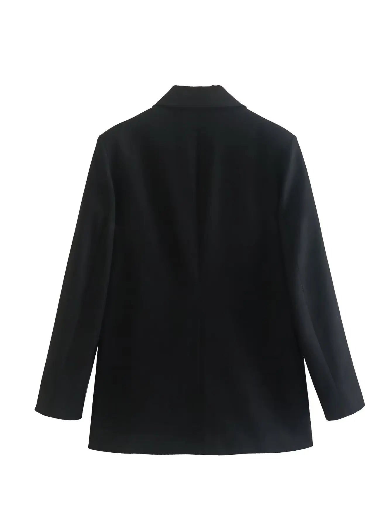 TRAF 2024 Long Blazer Women Masculine Office Blazer Woman Double Breasted Jacket Women Spring Long Sleeve Blazers for Women Coat