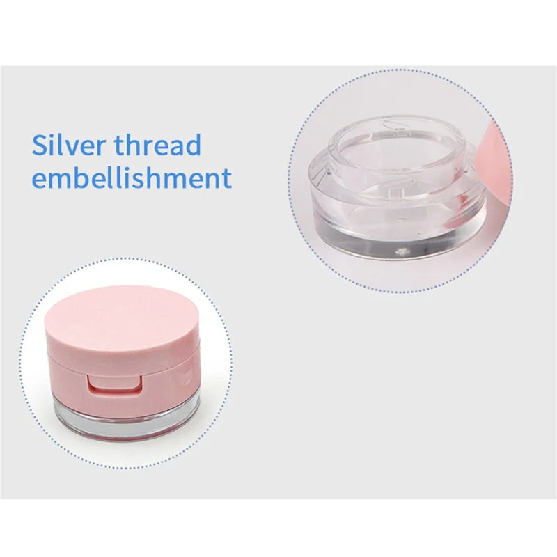 1Pc 3g/5g Portable Powder Box Empty Mini Loose Powder Container With Sieve Mirror Cosmetic Sifter Jar Travel Makeup Container