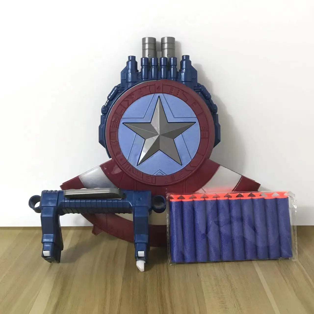 Cosplay Captain America Shield soft nerf bullet launcher deformation hidden gun Costume Fancy Dress party Anime stage show props