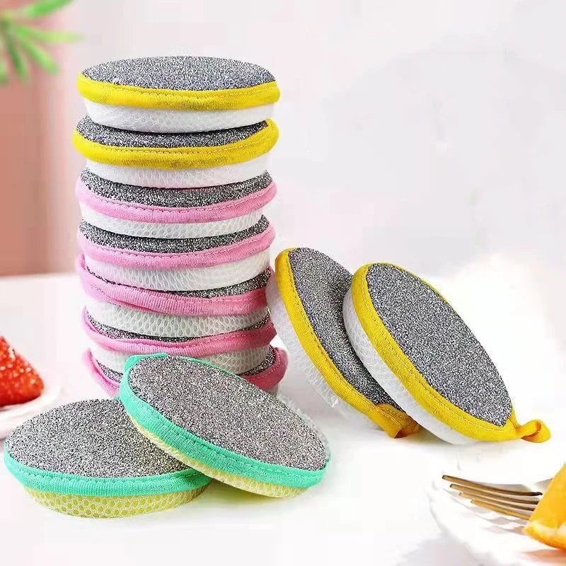 10/5/3PCS Double Side Dishwashing Sponge Dish Washing Brush Pan Pot Dish Wash Sponges Household Cleaning Reusable Kitchen Tools