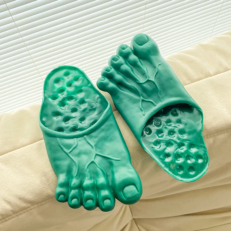 Funny Slippers Man Women Footwear Shoes Fashion Outdoor Beach Couple Slippers Role Playing Bigfoot Amazing Sandals Of The Hulk