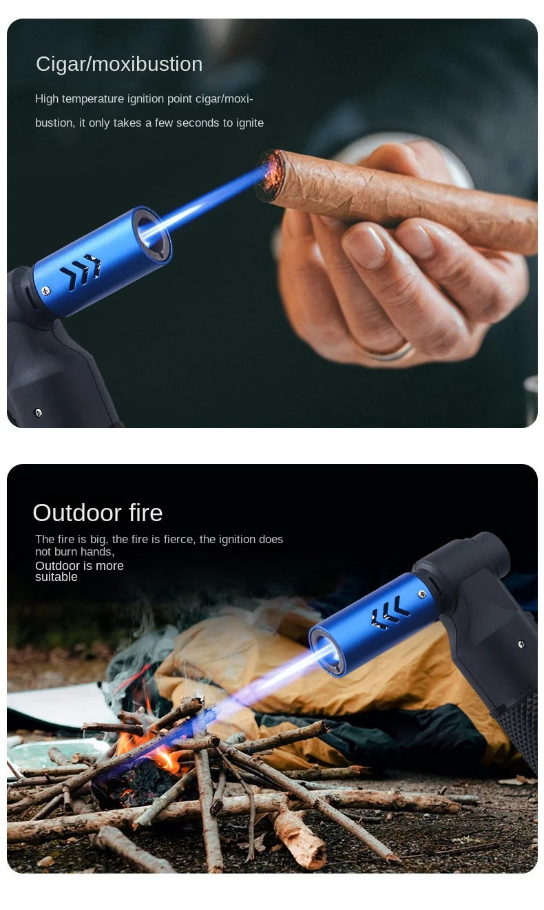 Spray Gun Torch Blue Flame Jet Gas Lighter Kitchen Cooking Smoking Accessories Windproof Turbo Jewelry Welding Cigar Lighters