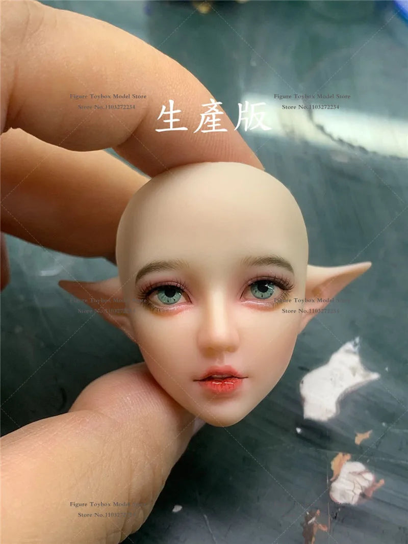 In Stock KID KING KKP003 1/6 Scale Beauty Girl Delicate Head Sculpt Sliver Curl Hair Decoration Model Toys For 12" Female Body