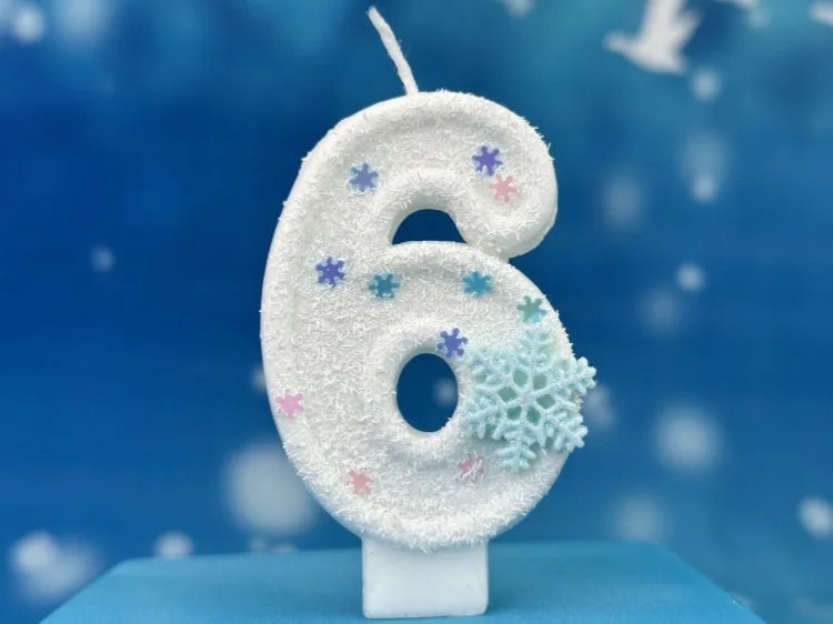 Frozen Birthday Candle for Cakes 0-9 Number Princess Cake Candle Party Decor Snowqueens Birthday Candle for Girl