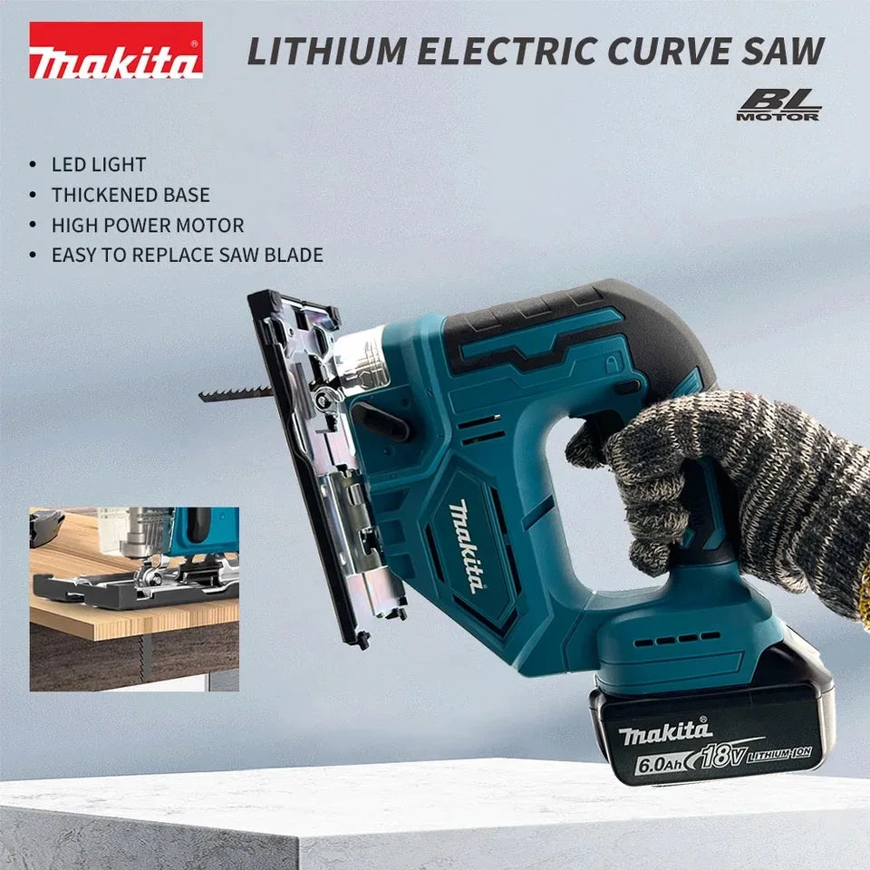 Original Makita DJV184Z Brushless Jig Saw Cordless LXT 18V Lithium Top Handle 340W Electric Saw   Power Tools Wood DJV182Z