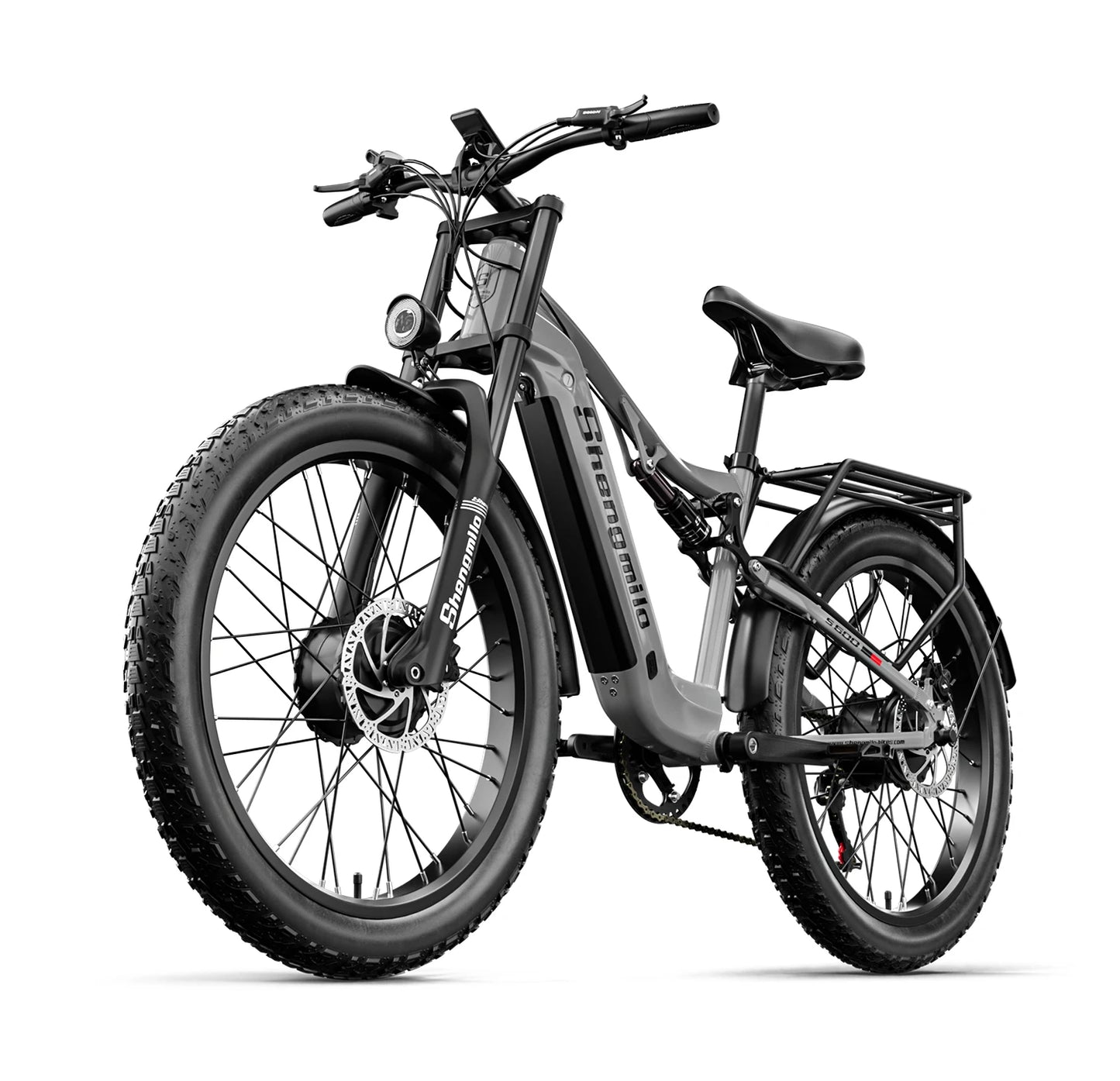 Shengmilo S600 Adult Electric Mountain Bike2000W Dual Motor 48V17.5AH ebike,Dual Suspension Electric Bicycle（US Warehouse））