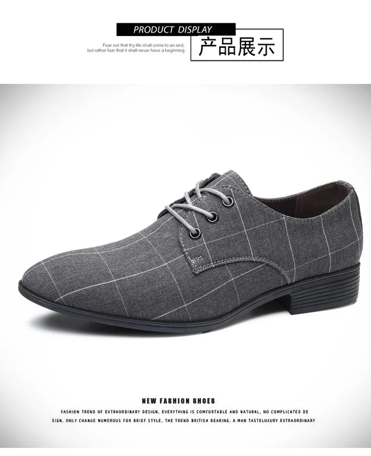 Mens Dress Shoes Summer New Men's Plus Size Casual Shoes Breathable Pointed Toe Old Beijing Cloth Shoes Canvas Leather Shoes