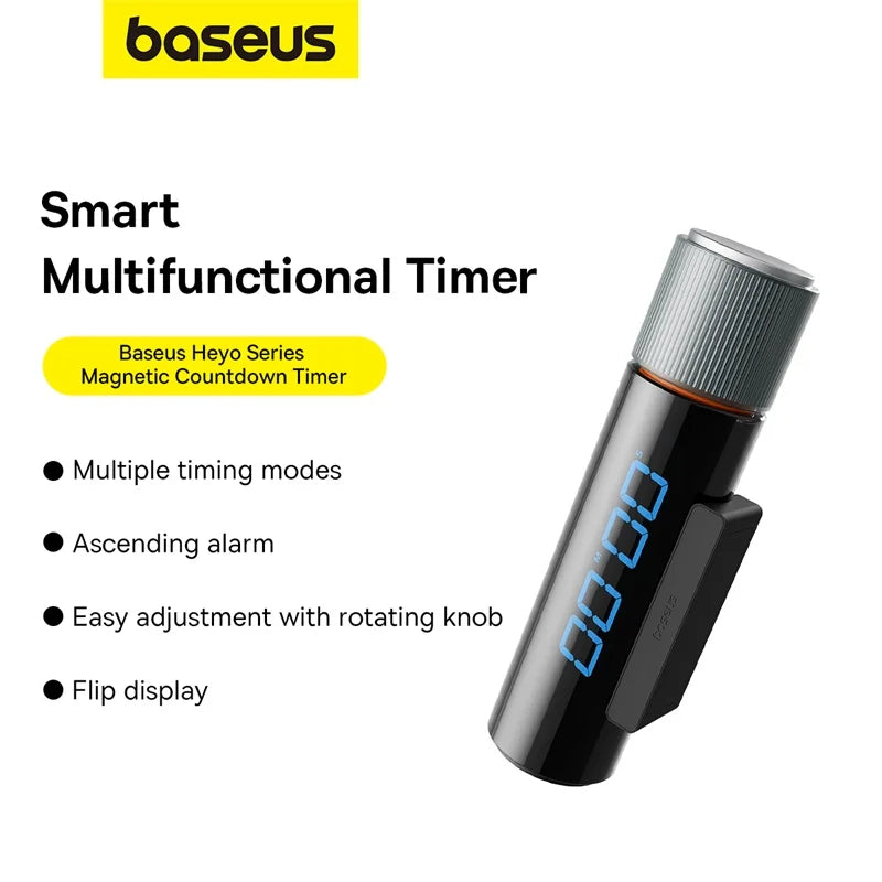 Baseus Magnetic Kitchen Timer Digital Timer Study Stopwatch Manual Countdown Alarm Clock Cooking Timer Cooking Shower Reminder