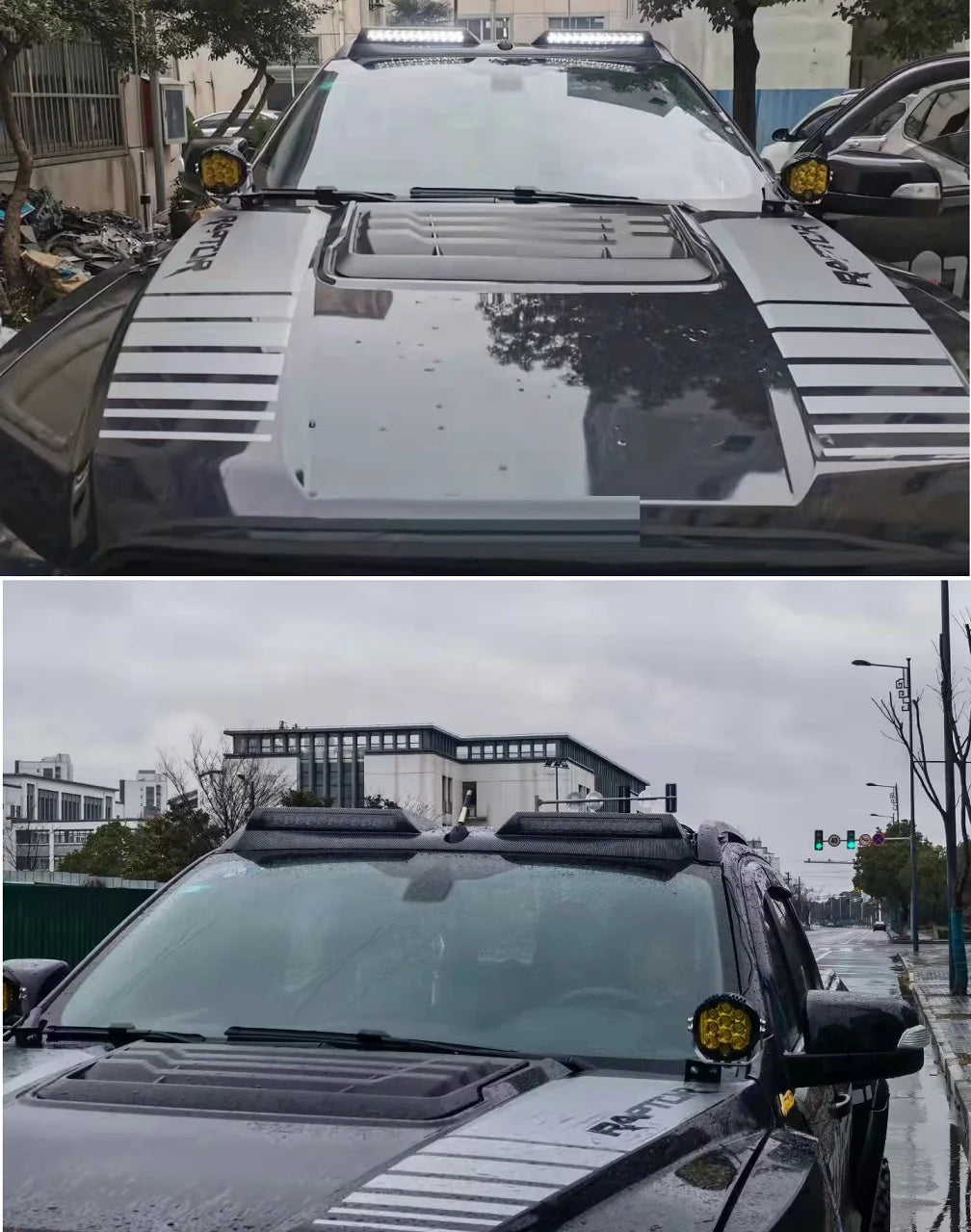 Led Roof Lights Bar Fit For Ranger T7 T8 Xl Xlt Raptor Roof Bar Plate Cover 2016 2017 2018 2019 2020 2021 Pickup Car Parts