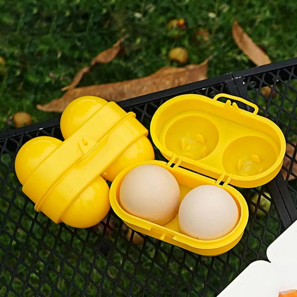 2 Grid Egg Storage Box Container Portable Plastic Egg Holder for Outdoor Camping Picnic Eggs Box Case Kitchen Organizer 202 S5G3