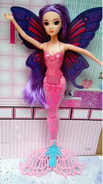 New Fashion Swimming Mermaid Doll Girls Magic Classic Mermaid Doll With Butterfly Wing Toy For Girl's Birthday Gifts