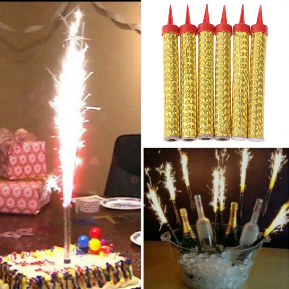 18/12/6PCS 20cm Extra Long Cake Magic Candle Birthday Party Baby Bath Cake Decoration Party Supplies