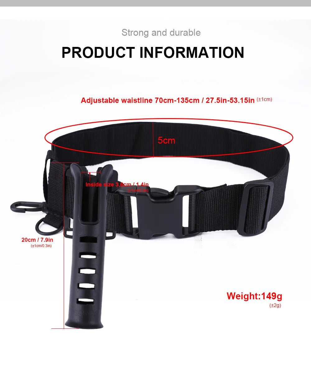 Portable rod holder fishing gear accessory with adjustable waist fishing rod insertion device fishing accessories tool outdoor