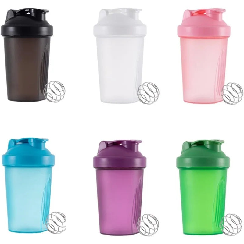 400ml Protein Powder Shaker with A Small Stainless Blender Ball LeakProof Water Bottle Portable Outdoor Gym Sports Milkshake Mug