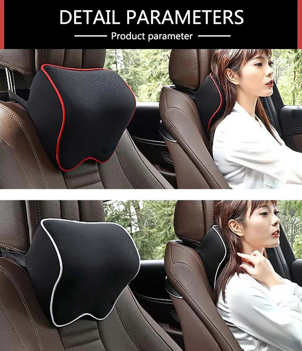 Universal Car Neck Headrest Pillow Memory Foam Head Adjustable Pillows For Benz Auto Seat Headrest Support Neck Car Accessory