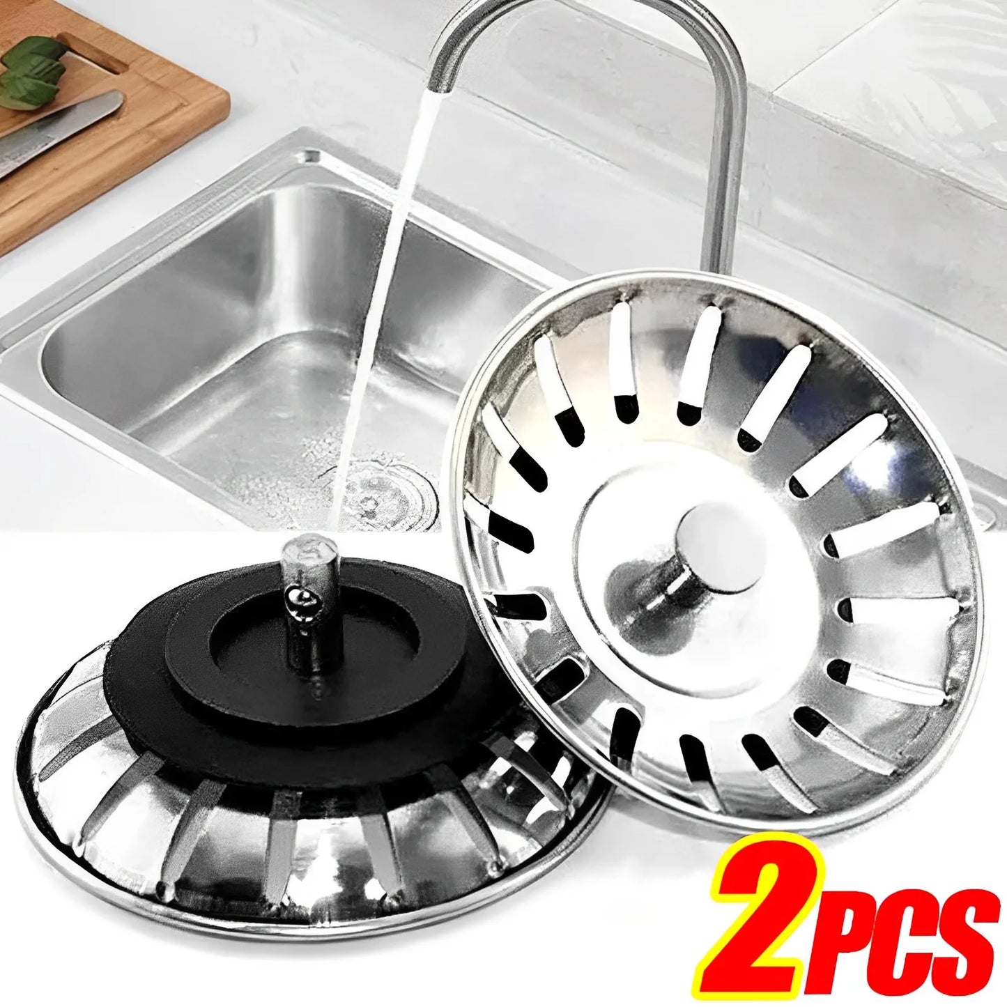 Stainless Steel Pool Bathtub Hair Catcher Stopper Bathroom Sink Strainer Waste Sink Filter Plug Kitchen Sink Accessories Tools