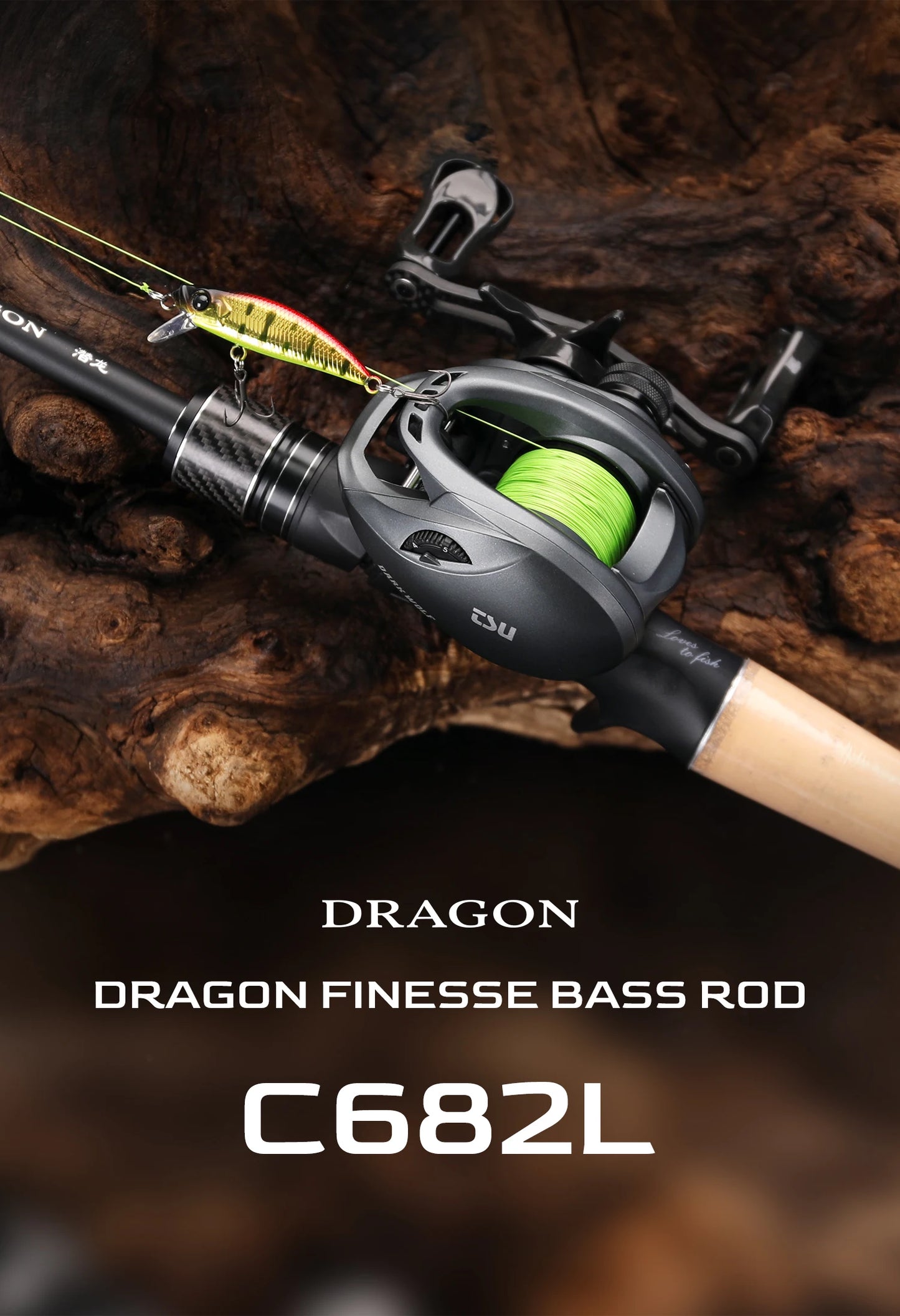 TSURINOYA DRAGON Fishing Rod 1.98m 2.08m L ML M Fast Action Spinning Casting Rod For Bass Pike FUJI Guide Carbon 2 Section Rod