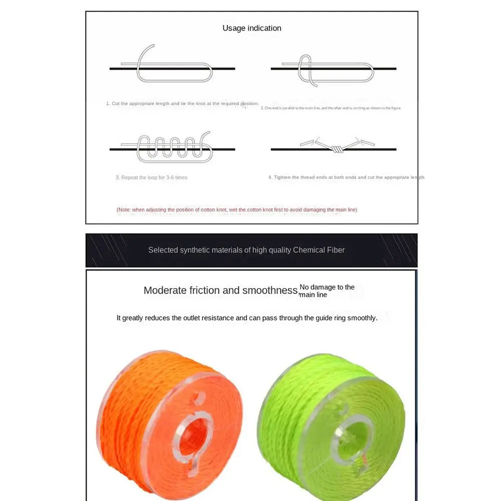 Fishing Tackle Cotton Knot Line Rock Sea S M L fishing trackle gear product Orange/Yellow Fishing Tool rock fishing accessories