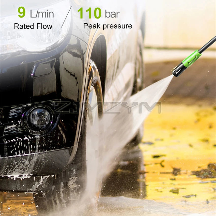 1500W 220V 110bar Pressure Washer Car Dry Cleaning Portable Car Wash and Motorcycle Washing Machine Care Auto Parts