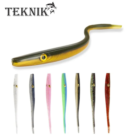 6pcs/bag Soft Lure 125mm Crazy Slug sand eel leurre Bait Silicone Worm Shad Eel Needfish RAIS Spotter Crazy Slug leurre souple