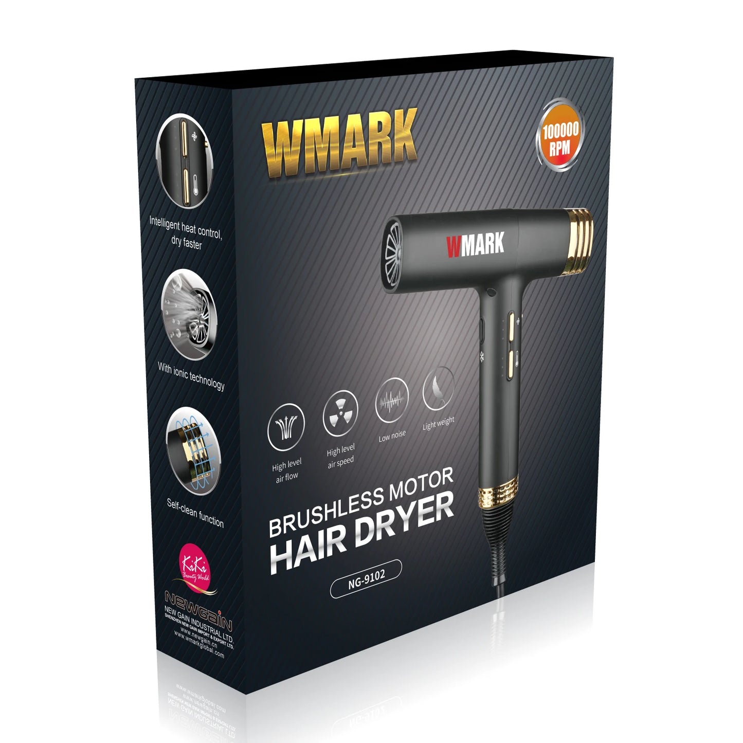 2023 WMARK Brushless motor hot/cold air hair dryer NG-9102 hair dryer quick-drying intelligent thermostatic hair dryer