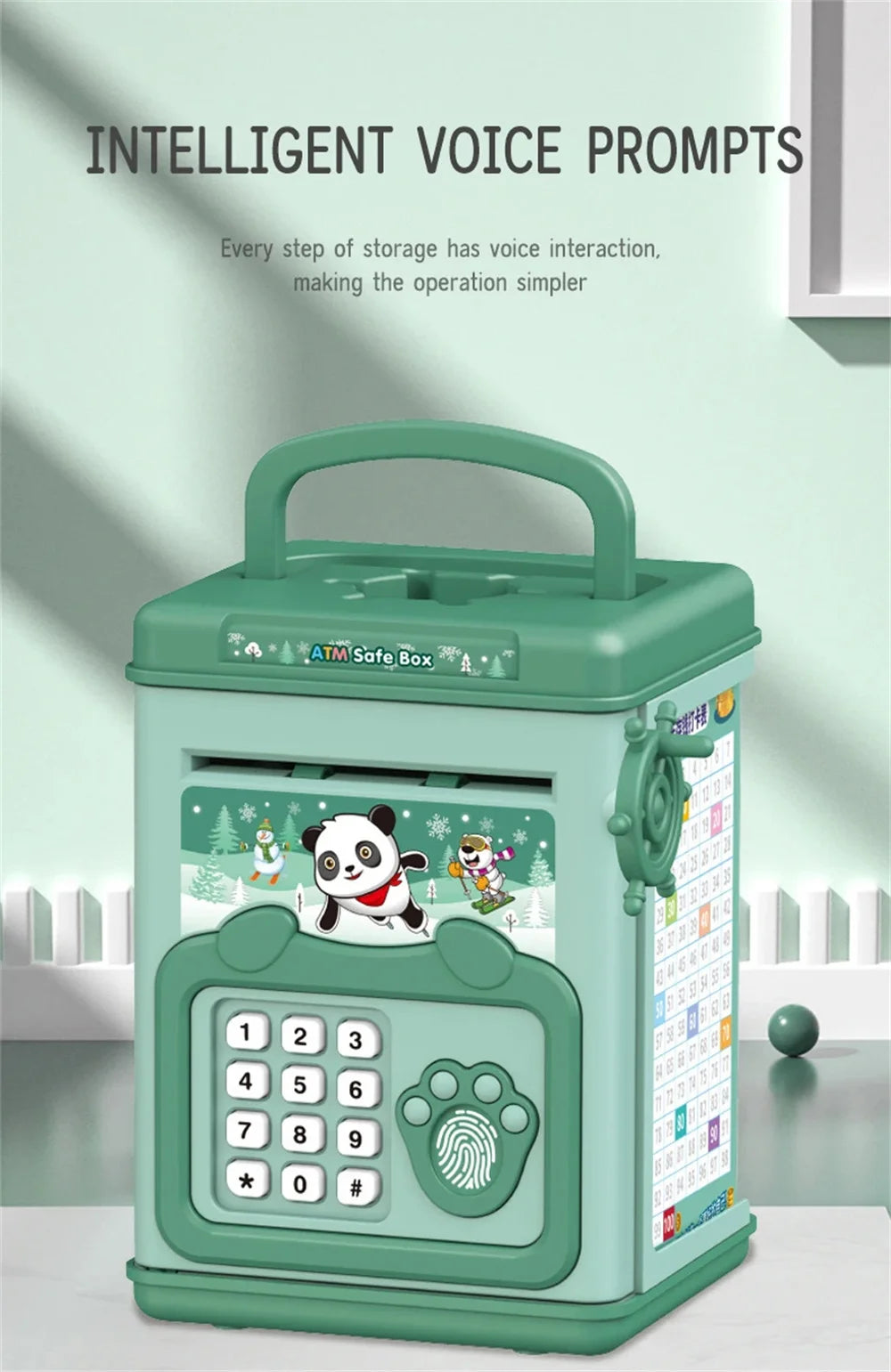 Secure Your Money With This Fun Music Cartoon Fingerprint Password Box - Perfect For Kids!