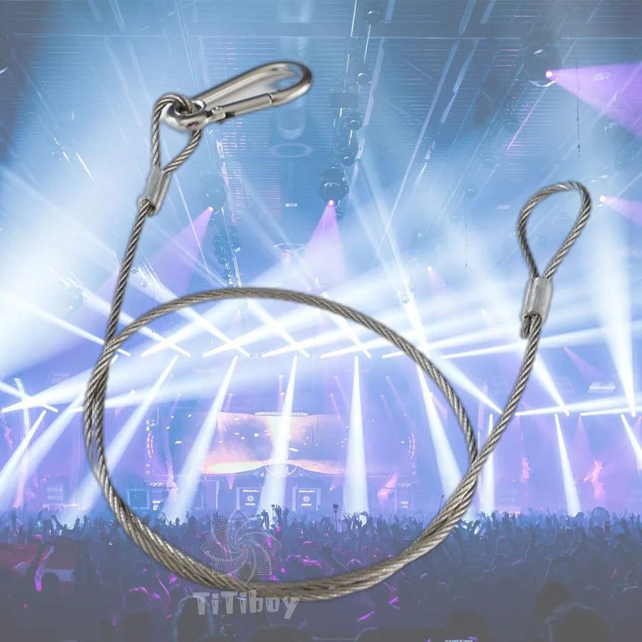 1-30 Cables Safety Cable Steel Wire Stage Light Safety Ropes Security Cable for Stage Moving Head Par Light