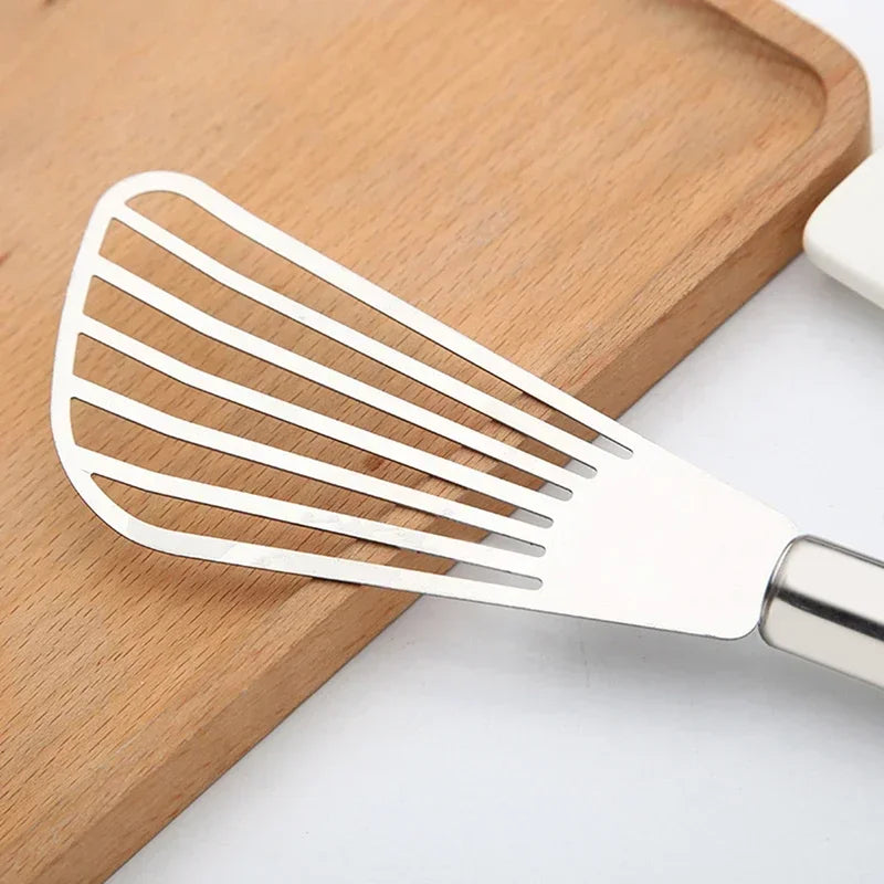 Stainless Steel Slotted Spatula Fish Flat Fish Steak Slice Frying Spatula Fish Turner Shovel Kitchen Supplies Cookware Cooking