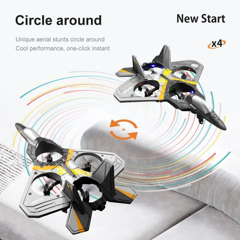 Four-rotor Drone RC Aircraft fighter aircraft model glider foam drone children primary school boy toy plane