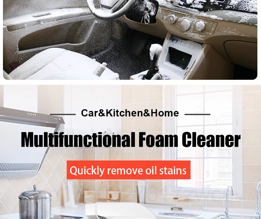 Multi-Purpose Foam Cleaner, Rust Remover, Cleaning Car, House Seat, Car Interior Accessories, Home Kitchen Cleaning Foam Spray