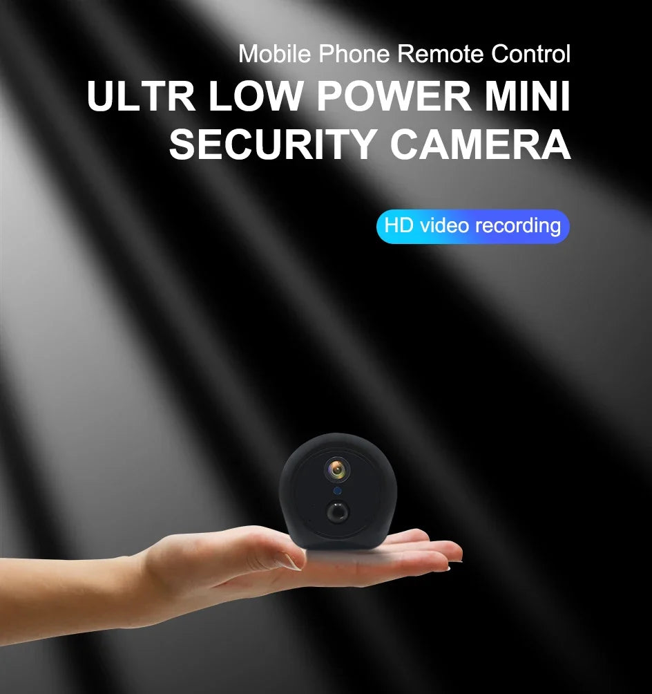 Onecam HD 1080P Mini Wireless Camera IP Rechargeable Security Cam Indoor Alarm Small Video PIR Cam Wifi  Low-Power Battery Cam