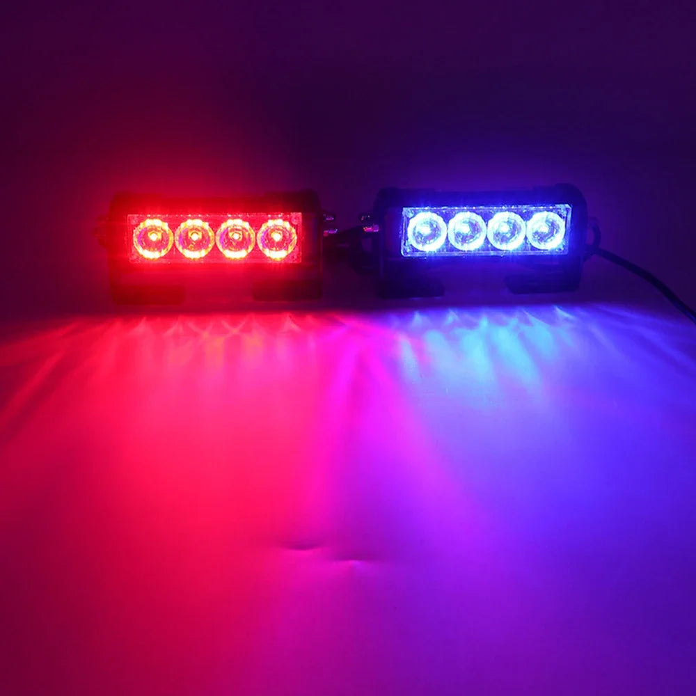 Car Emergency Warning Strobe Light Strip 8LED Remote Control Auto Daytime Running Police Lamp 2 In 1 12V 36W For Car Trucks Moto