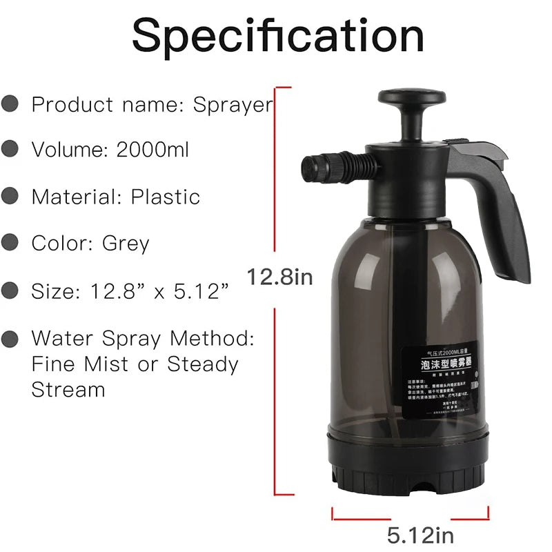 2L Foam cars watering washing tool car wash sprayer foam nozzle Garden Water Bottle auto spary watering can Car cleaning tools