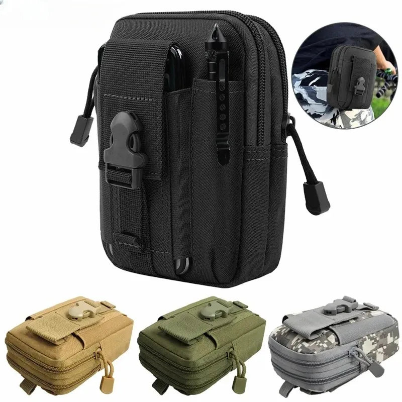 Tactical Molle Waist Pouch Outdoor Hunting Camping Men EDC Tool Bag Utility Gadget Organizer Vest Pack Purse Mobile Phone Case