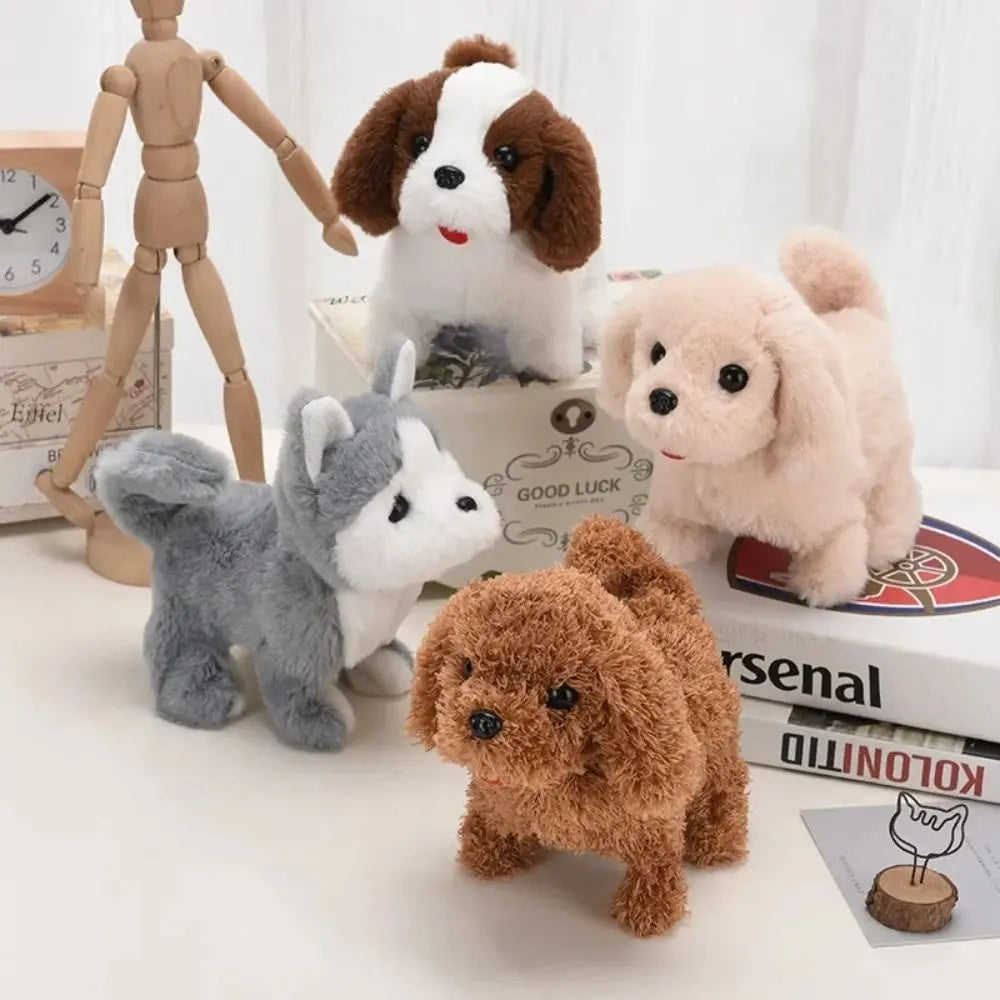 Walk Bark Nod Wag Tail Simulation Electric Dog Plush Electric Puppy Bottom Switch Electric Pet Kids Toys