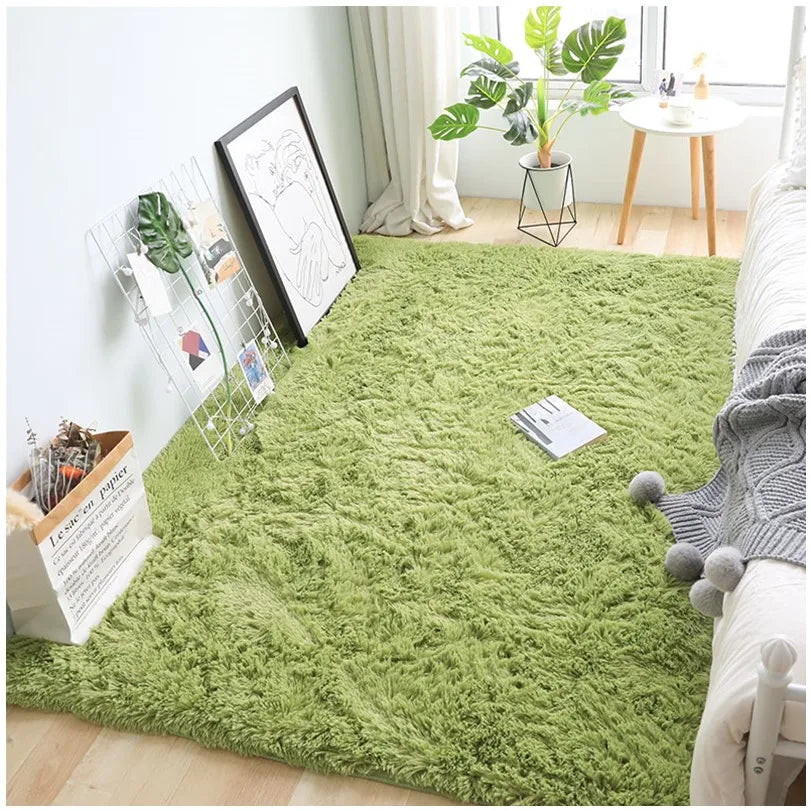 Soft Area Rugs For Bedroom Fluffy, Non-slip Tie-Dyed Fuzzy Shag Plush Soft Shaggy Bedside Rug, Tie-Dyed Living Room Carpet