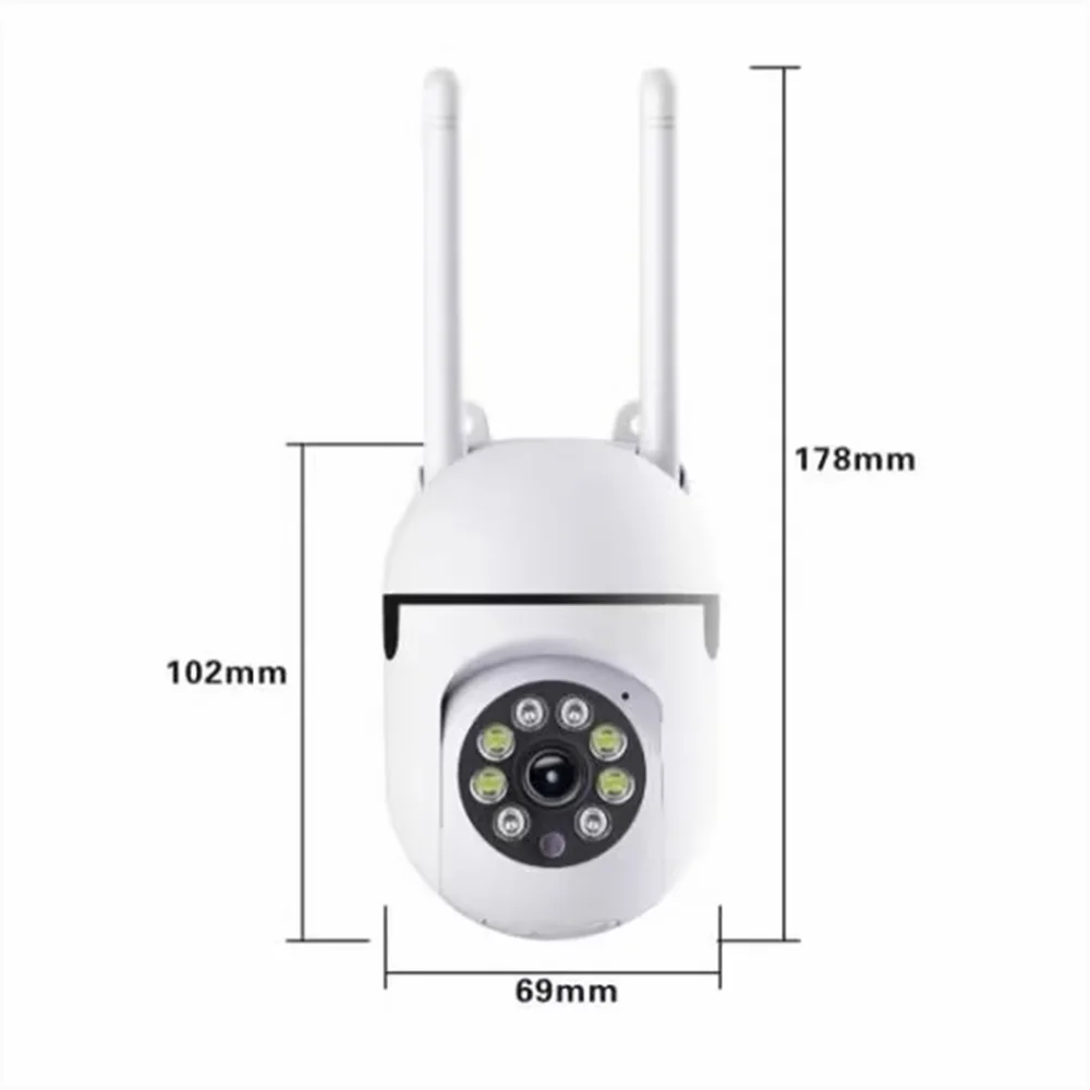 8MP Wifi Wireless Security Monitor Cameras Color Night Vision Outdoor Cam Smart Home CCTV HD Surveillance Camera IP66 Waterproof