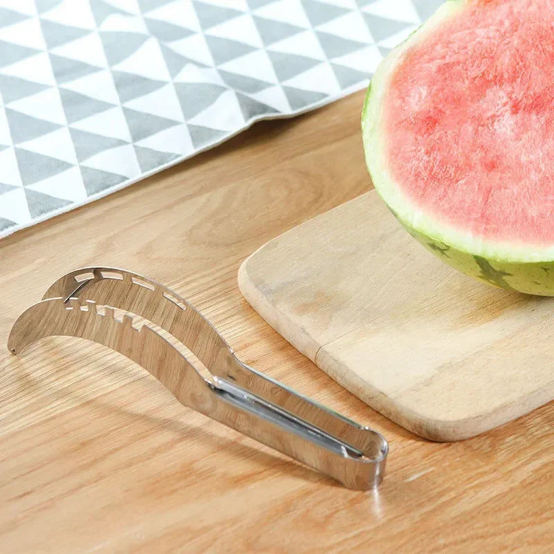 Kitchen Summer Watermelon Artifact Slicing Knife 304 Stainless Steel Knife Corer Fruit And Vegetable Tools Watermelon Clip