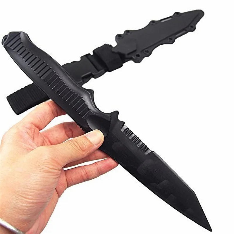 zlangsports 1:1 Tactical Airsoft Rubber Knife Military Training Martial Arts CS Cosplay Halloween Soft Knives Dagger Model