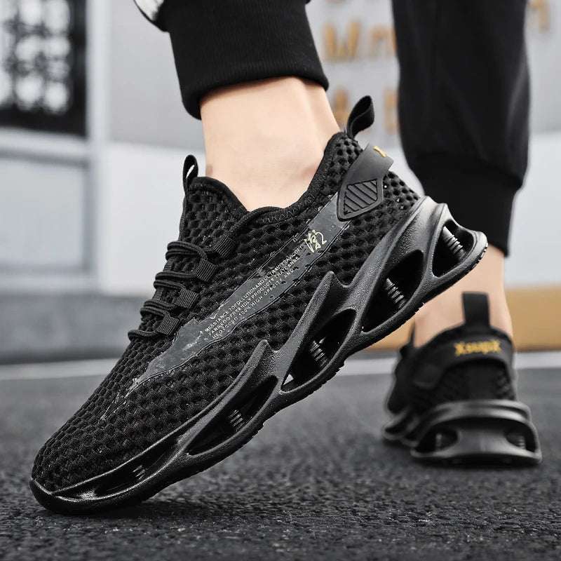 2023 New Summer Sneakers Men Mesh Breathable Running Tennis Shoes Outdoor Sports Tenis Masculino White Casual Walking Shoes