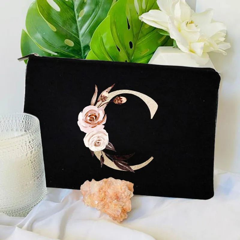 Women Cosmetic Bag Bridesmaid MakeUp Case Beauty Toiletries Travel Organizer Wash Storage Pouch Wedding Party Bride Pencil Case