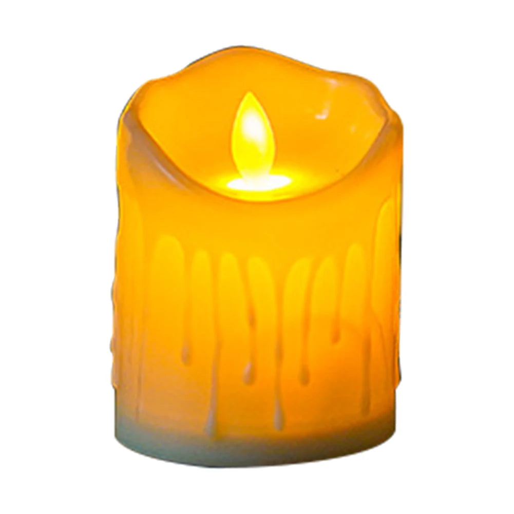 Flameless LED Candles Light Simulation Flickering Pillar Candles Tea Lights Home Wedding Birthday Party Decoration