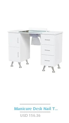 Vanity Desk with LED Mirror Modern Corner Makeup Table with 8 Drawers & Storage Shelves